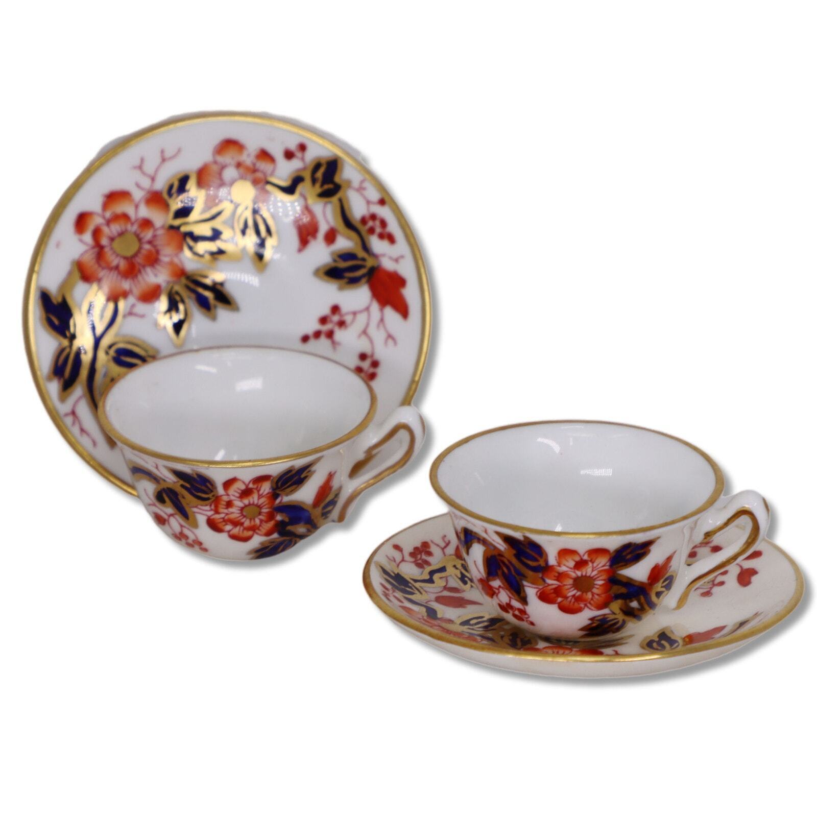 Crown Staffordshire Mini Doll Imari Coral Tea Set