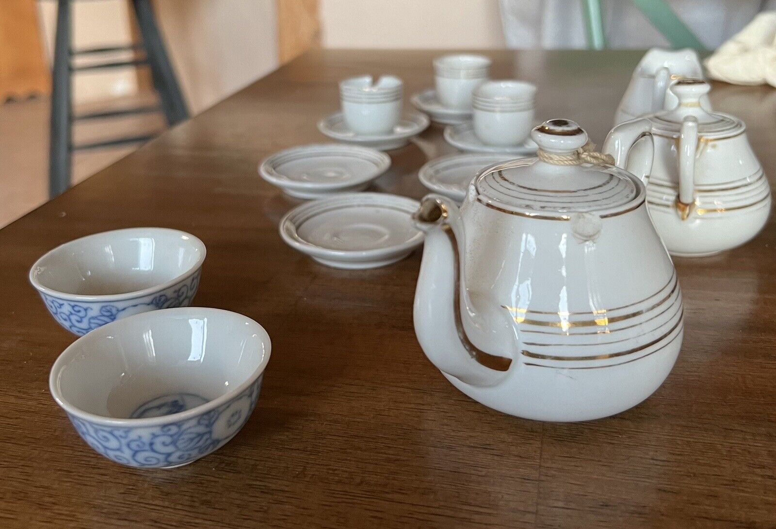 Victorian Era Doll Tea Set from 1800s