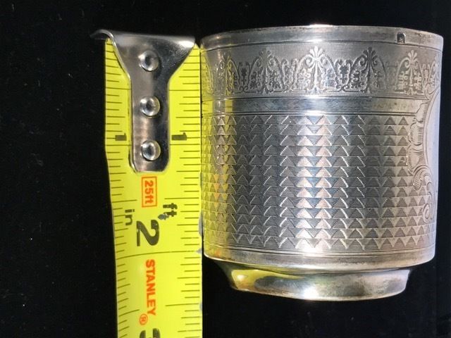 Victorian French Silver Tea Cup & Saucer Set