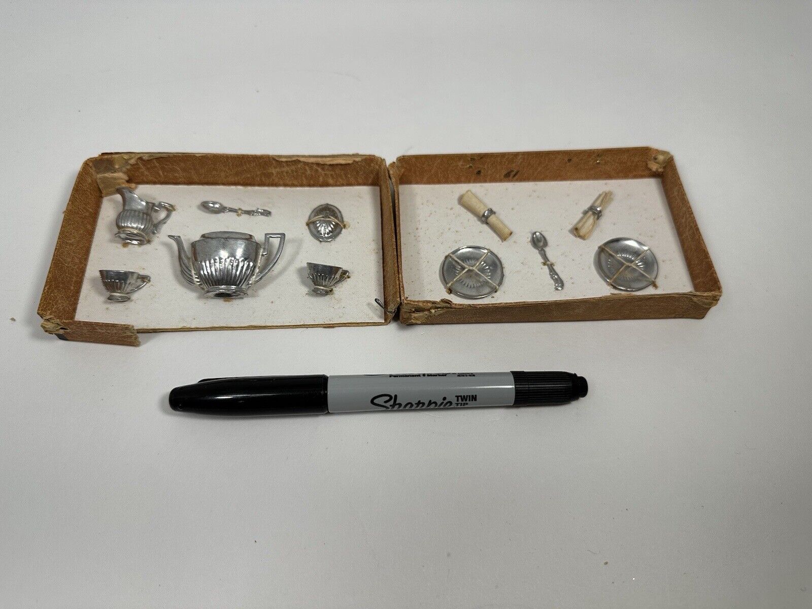 1800s Miniature Tea Set in Original Box
