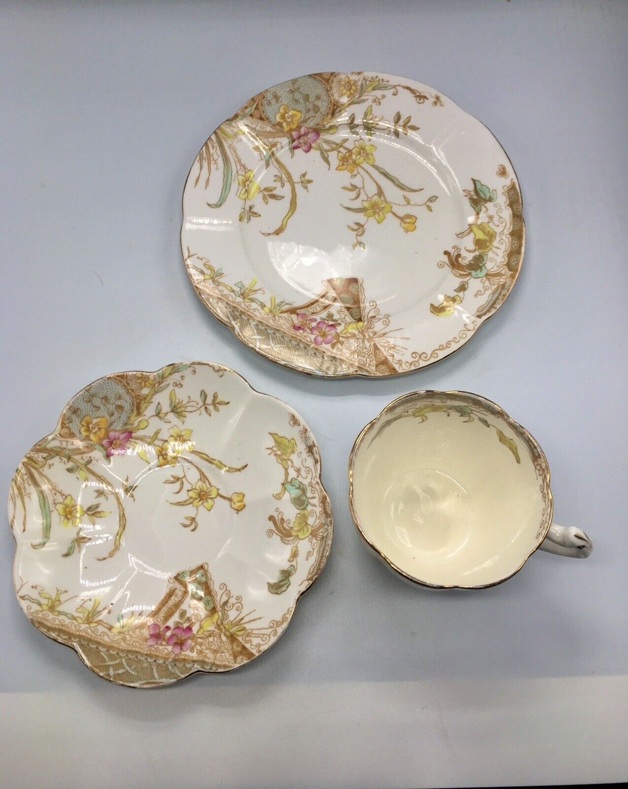 Antique Wileman Foley Kensington Lily Teacup Set