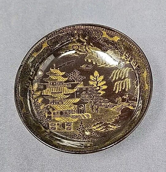 Antique 1800s Chinoiserie Mini Bowl Saucer