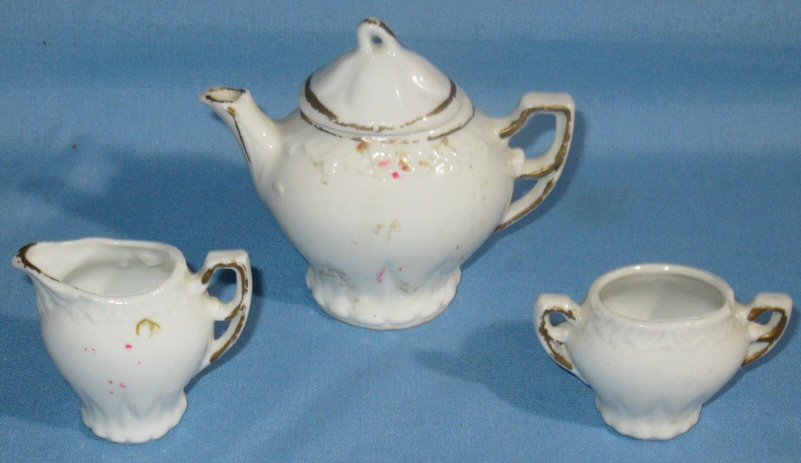 Miniature Porcelain Dollhouse Dinnerware Set, 23 Pieces