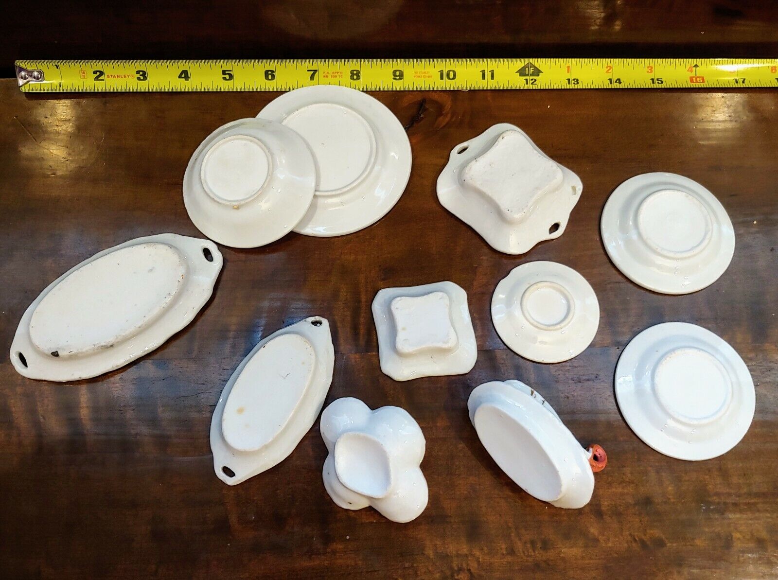 Antique 1800s Porcelain Dollhouse Dinnerware Set