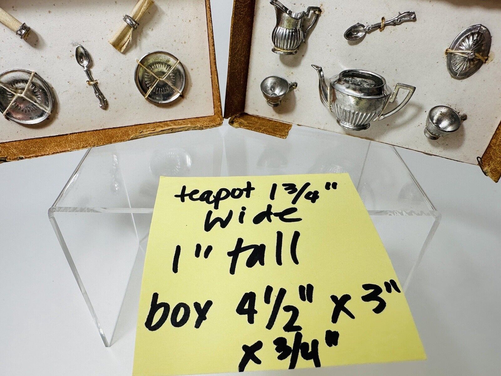 1800s Miniature Tea Set in Original Box