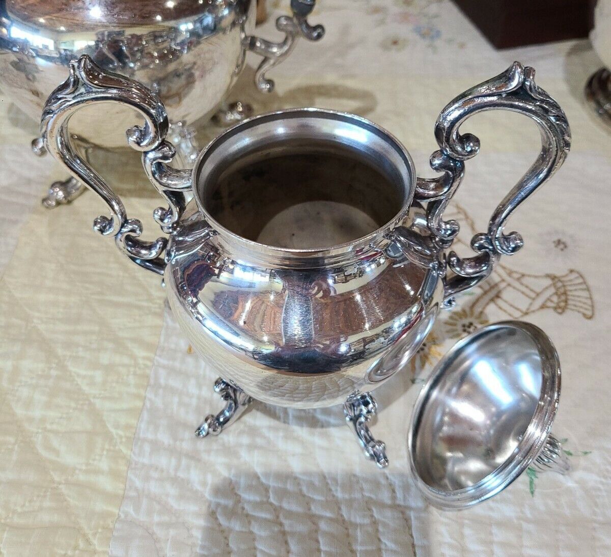 Antique 3-Piece Birmingham Silver Tea Set