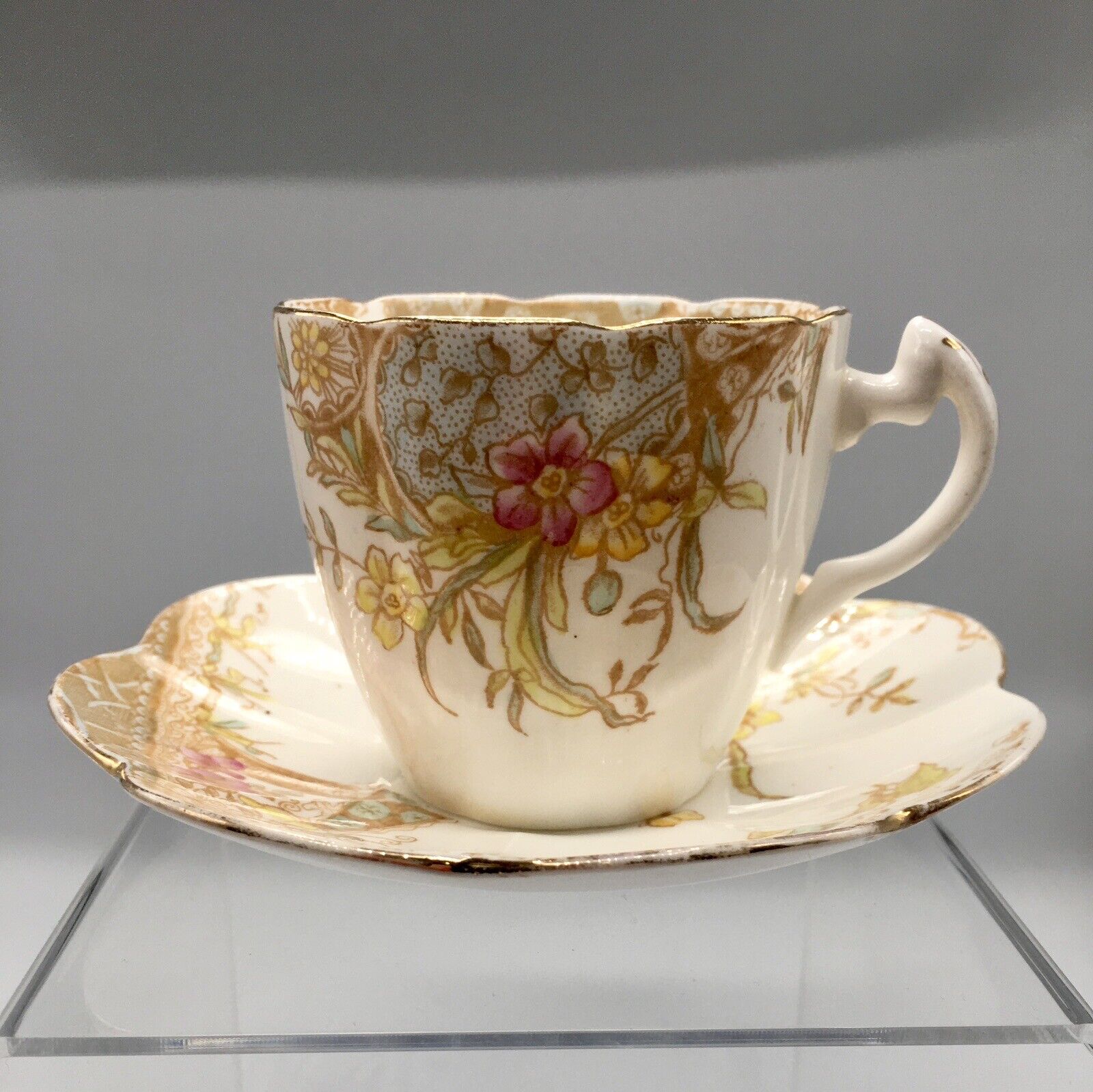 Antique Wileman Foley Kensington Lily Teacup Set