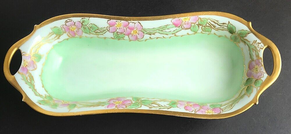 Limoges Floral Gold Trimmed Tea Set, 14 Pieces
