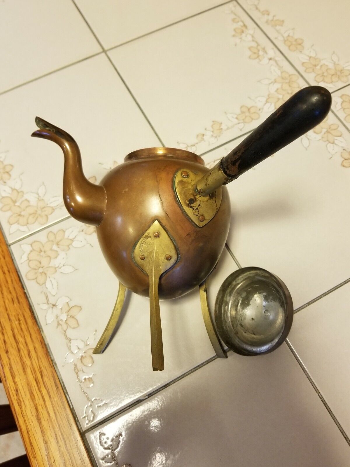 1800s Swedish Copper/Brass Tea Set Antique