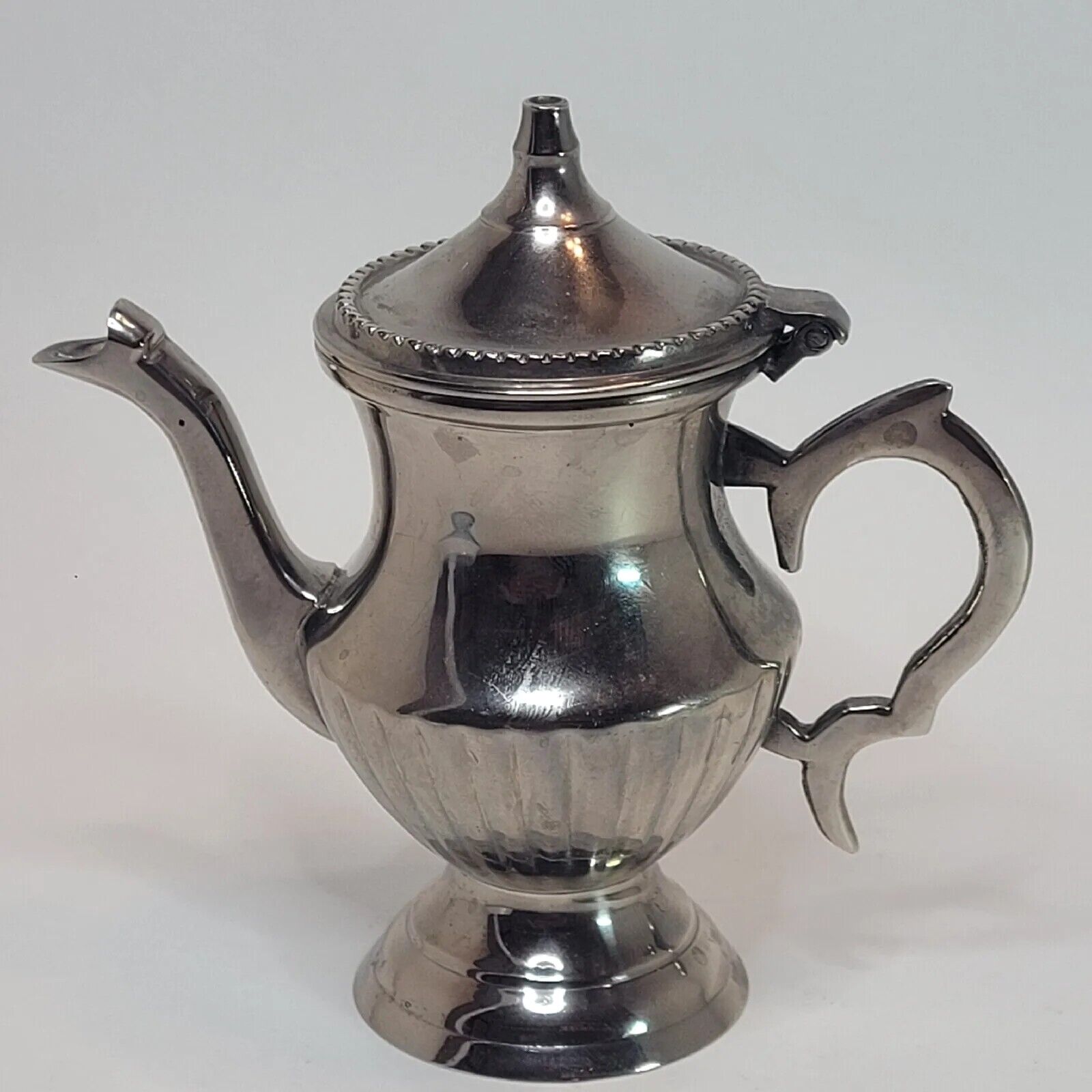 Ornate Mini Silver Teapot Christmas Ornament