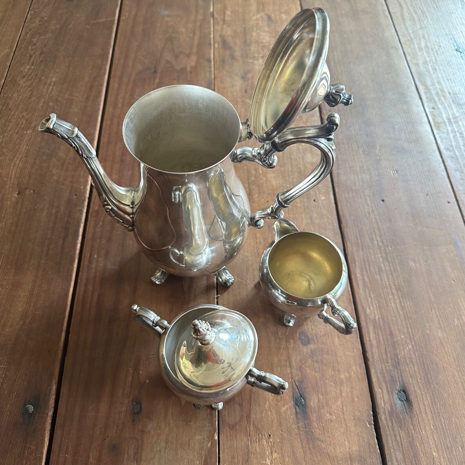 Victorian Silver-Plate Tea/Coffee Set by Wm Rogers