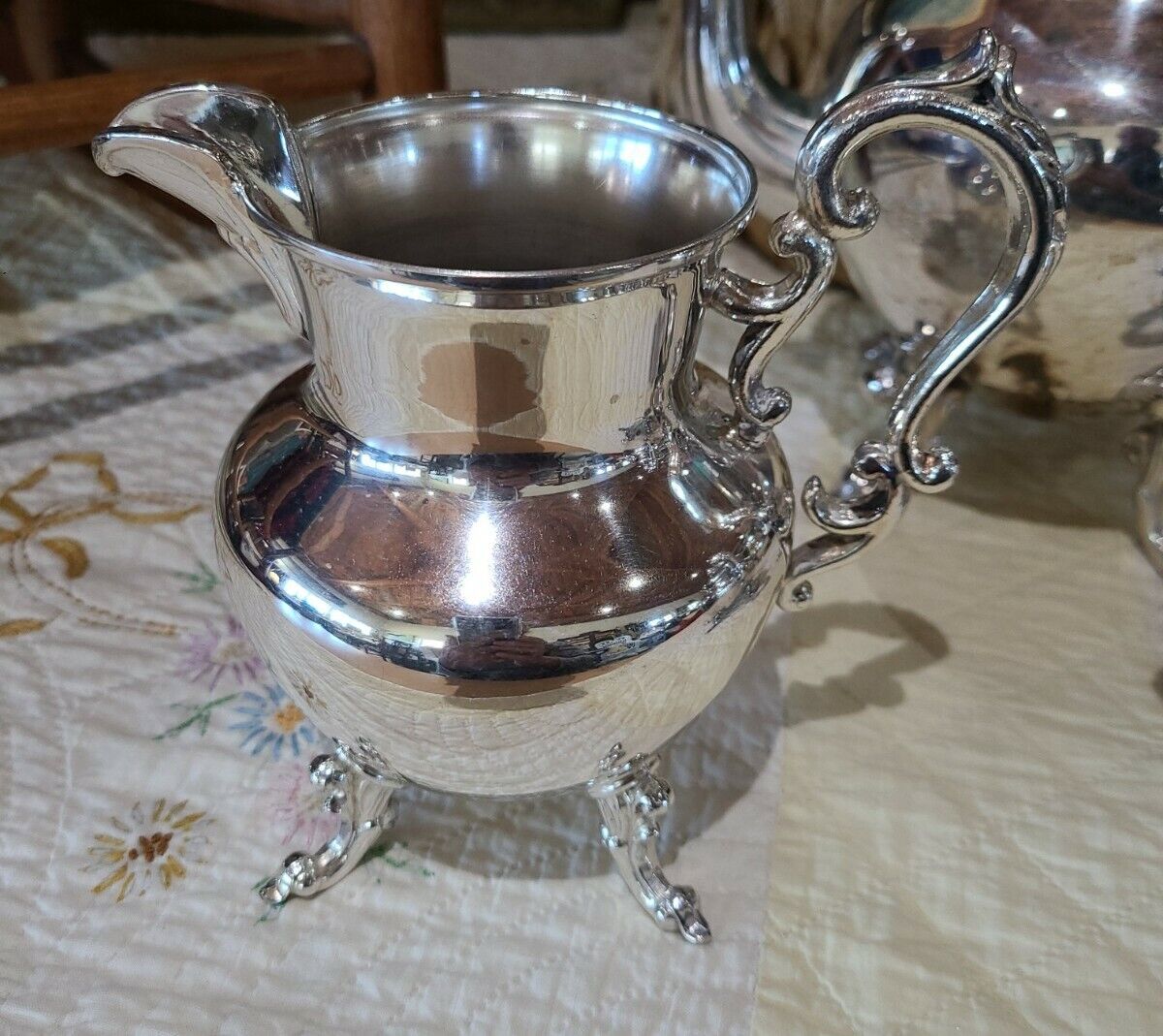 Antique 3-Piece Birmingham Silver Tea Set