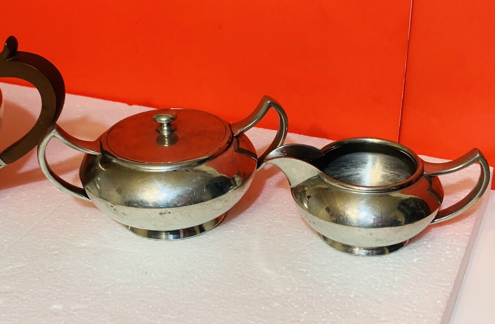 James Dixon & Sons Pewter 3-Piece Tea Set