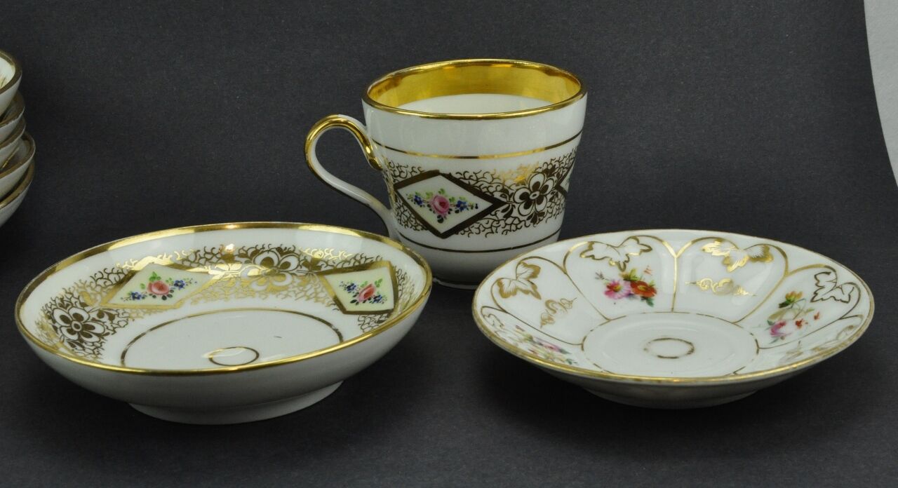 Antique Early 1800's Continental Porcelain Tea Set