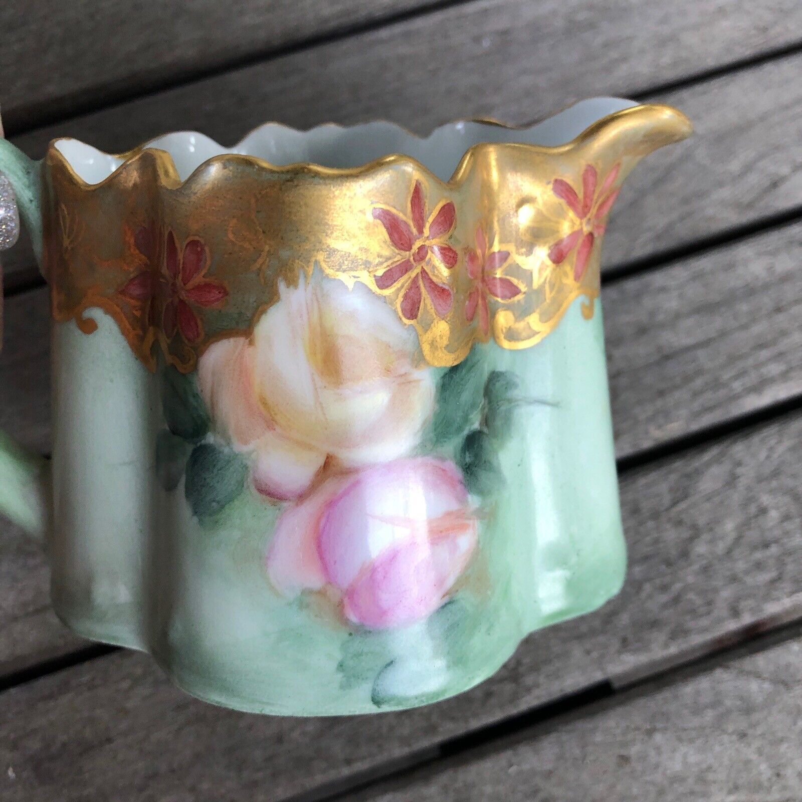 1900s Rosenthal Pink Roses Gold Gilt Tea Set