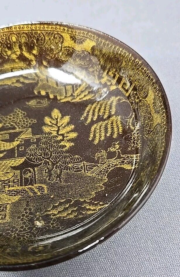 Antique 1800s Chinoiserie Mini Bowl Saucer