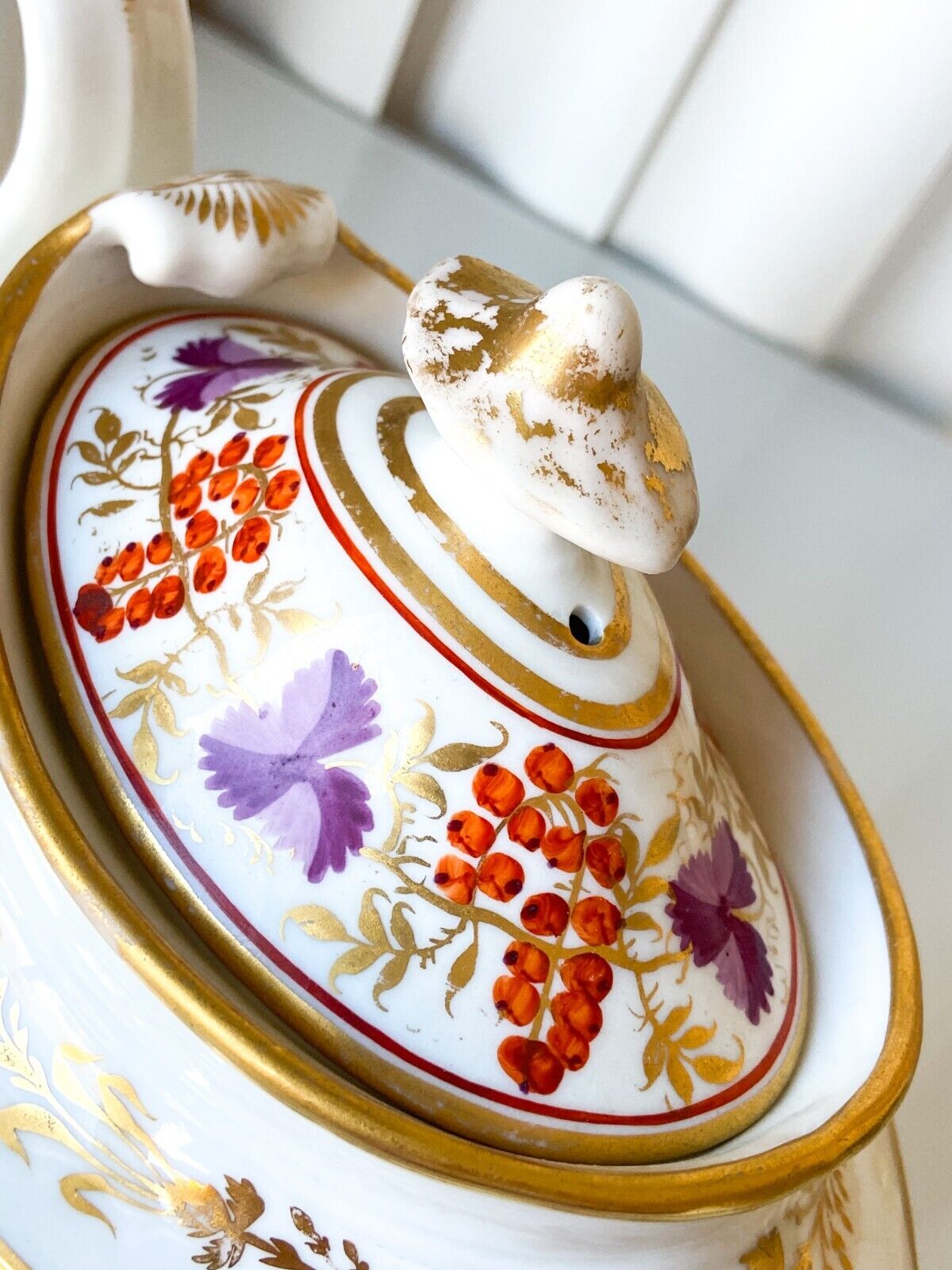 Antique Hand-Painted Coalport Tea Service Set