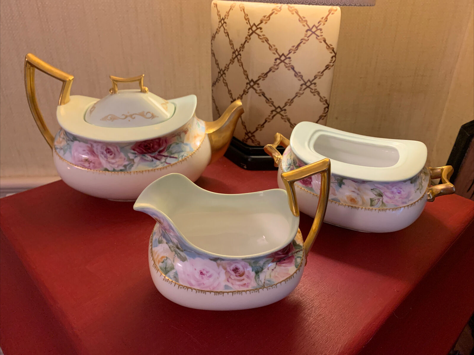 Vintage T&V France Limoges Hand Painted Tea Set