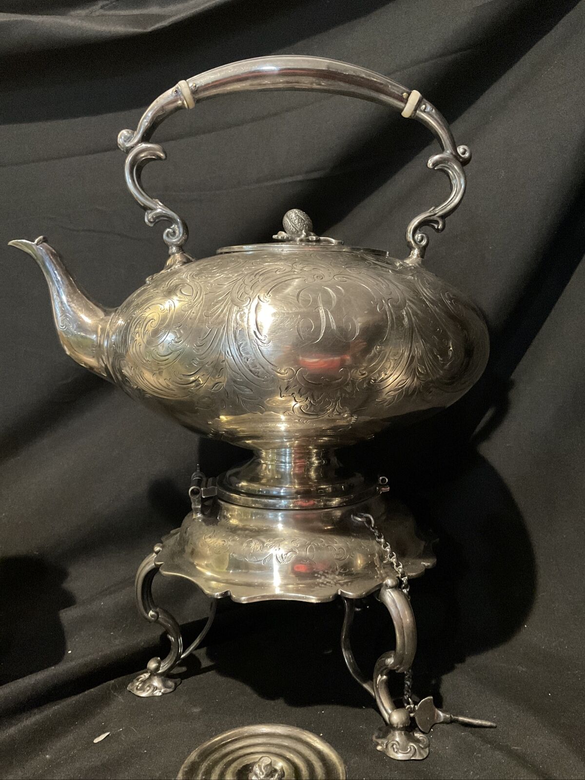 Antique Sheffield Silver Plate Tea Set with Warmer