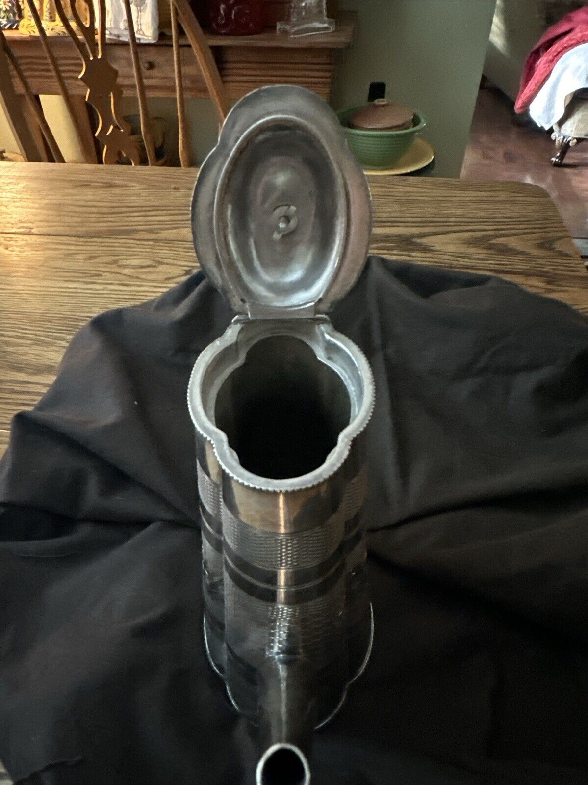 Victorian Engraved Silver Plate Coffee Pot 9”