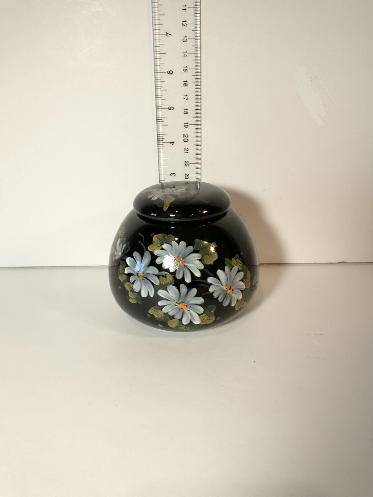 Daisy-Embossed Antique Blackware Tea Set