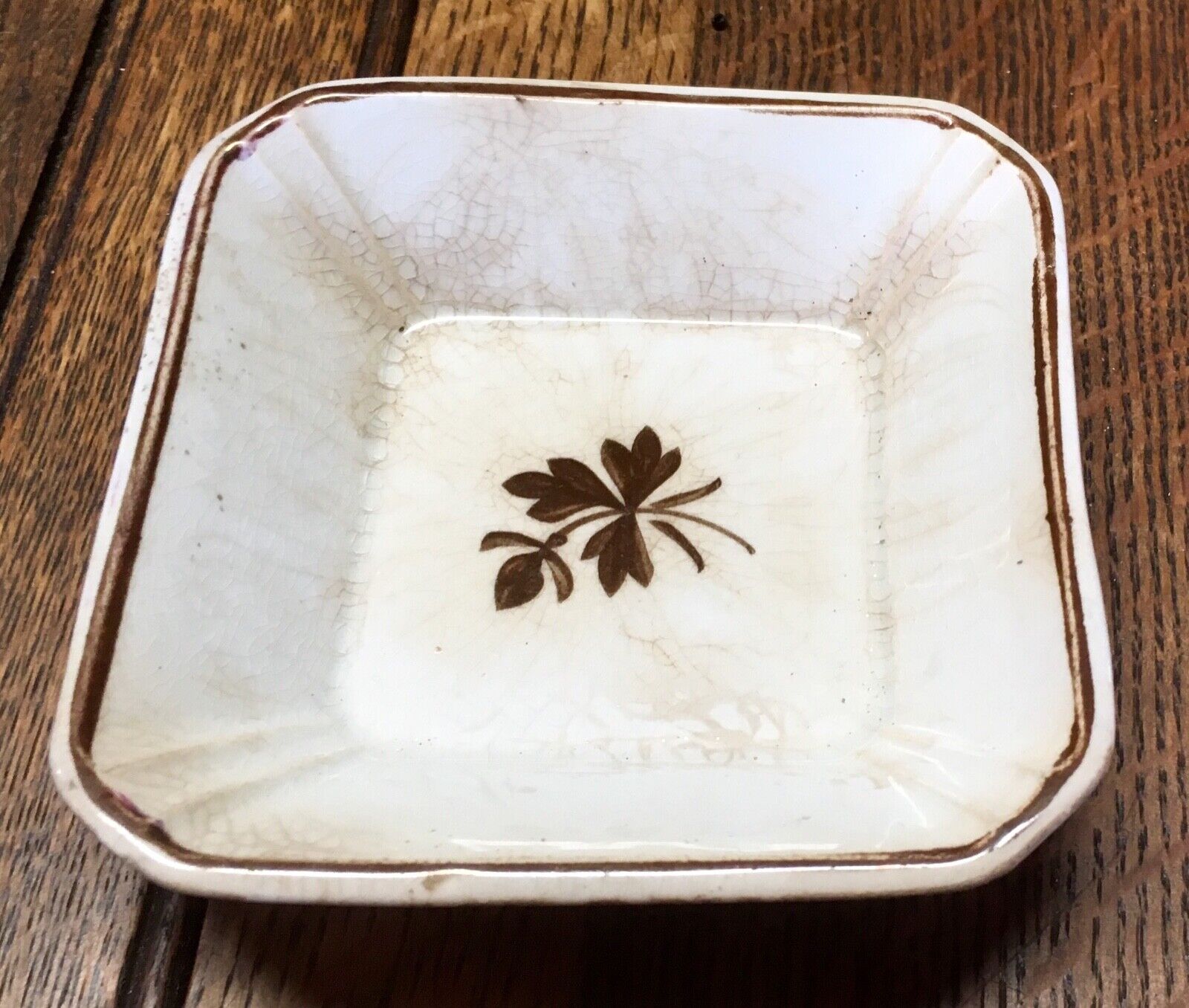 1800s Alfred Meakins Copper Lustre Tea Leaf Dishes
