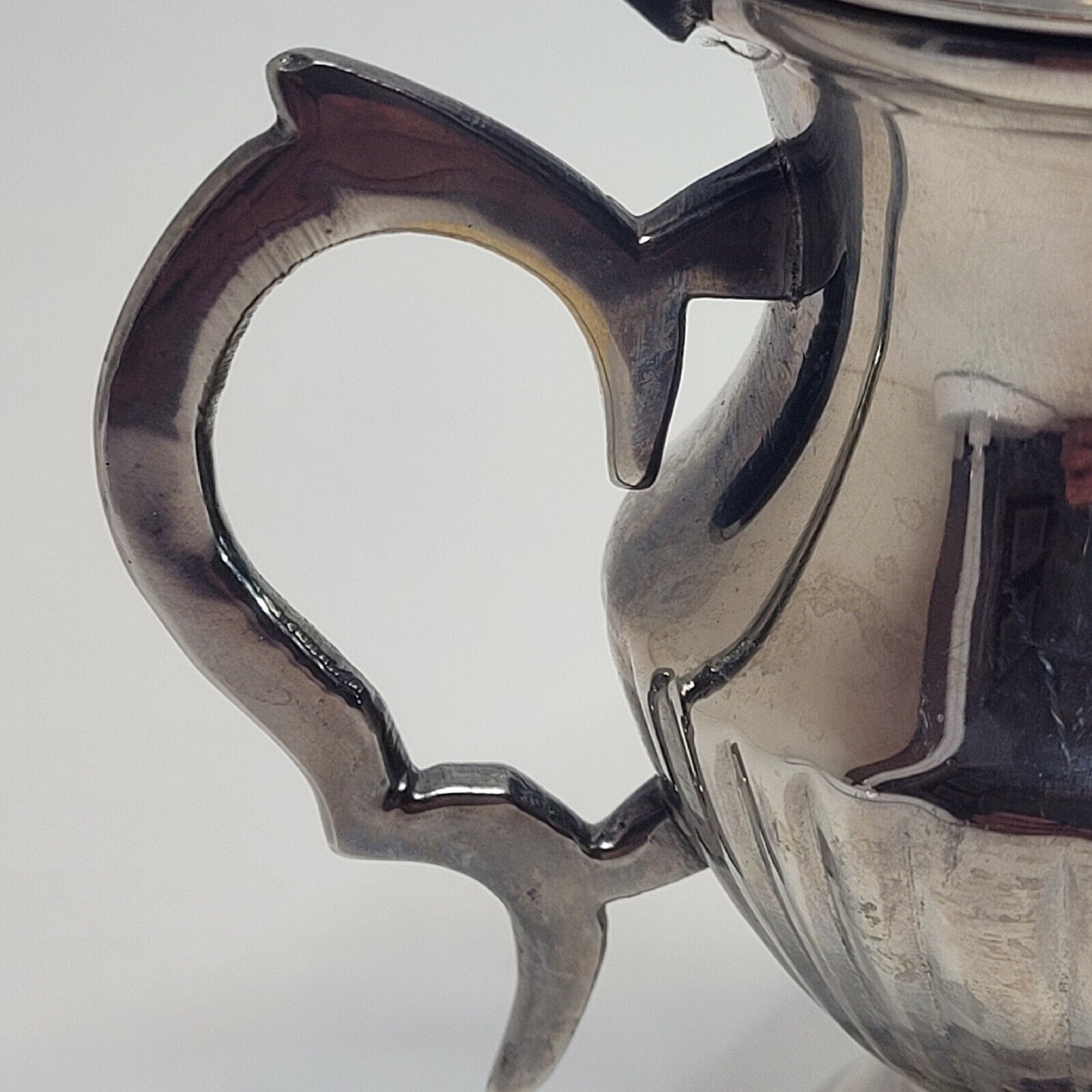 Ornate Mini Silver Teapot Christmas Ornament