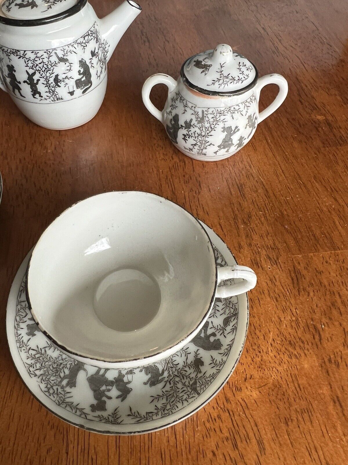 Vintage Nippon Child's Tea Set with Animal Motif