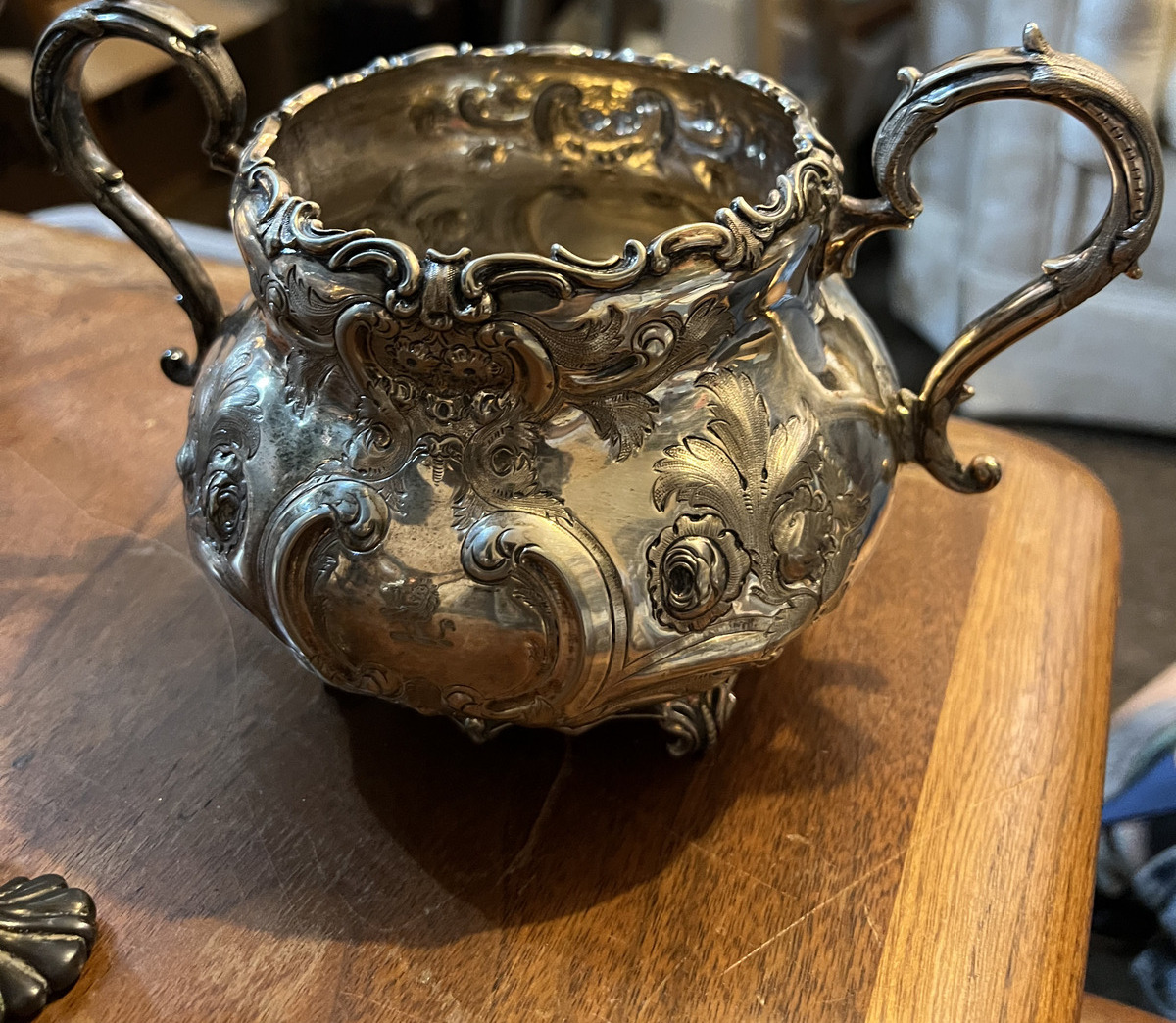 Antique 1800s Martin Hall Silver Plated Tea Set