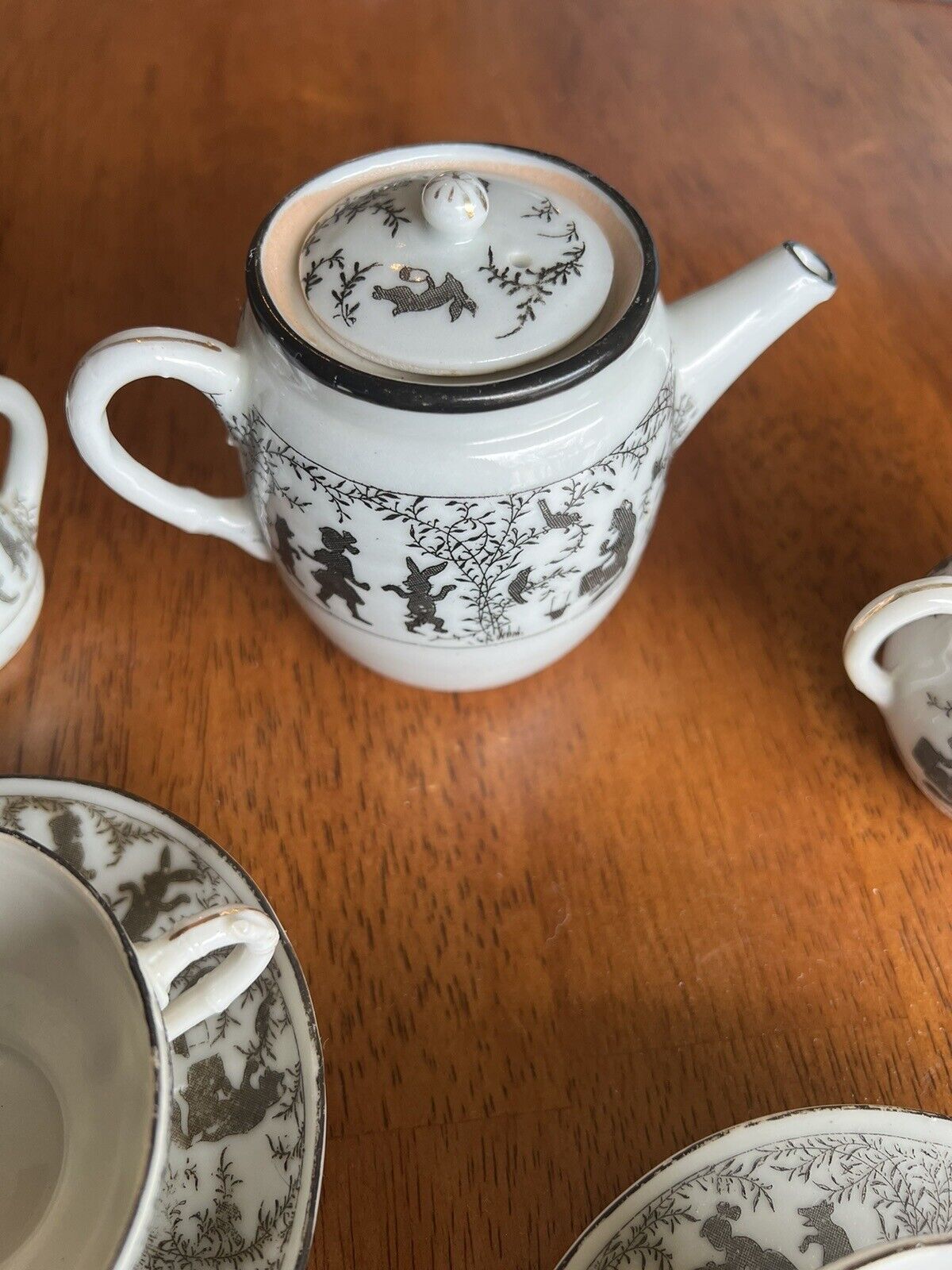 Vintage Nippon Child's Tea Set with Animal Motif