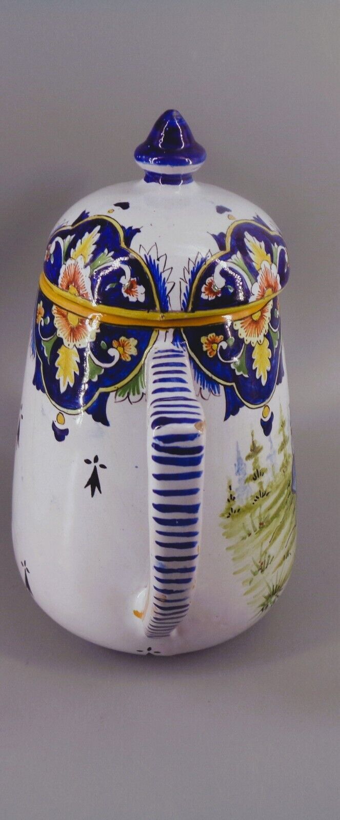 Antique Quimper Henriot Tea Set, Breton Style
