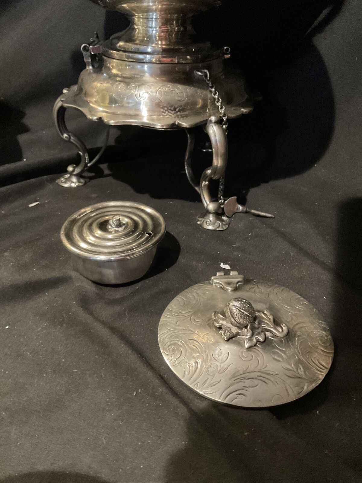 Antique Sheffield Silver Plate Tea Set with Warmer