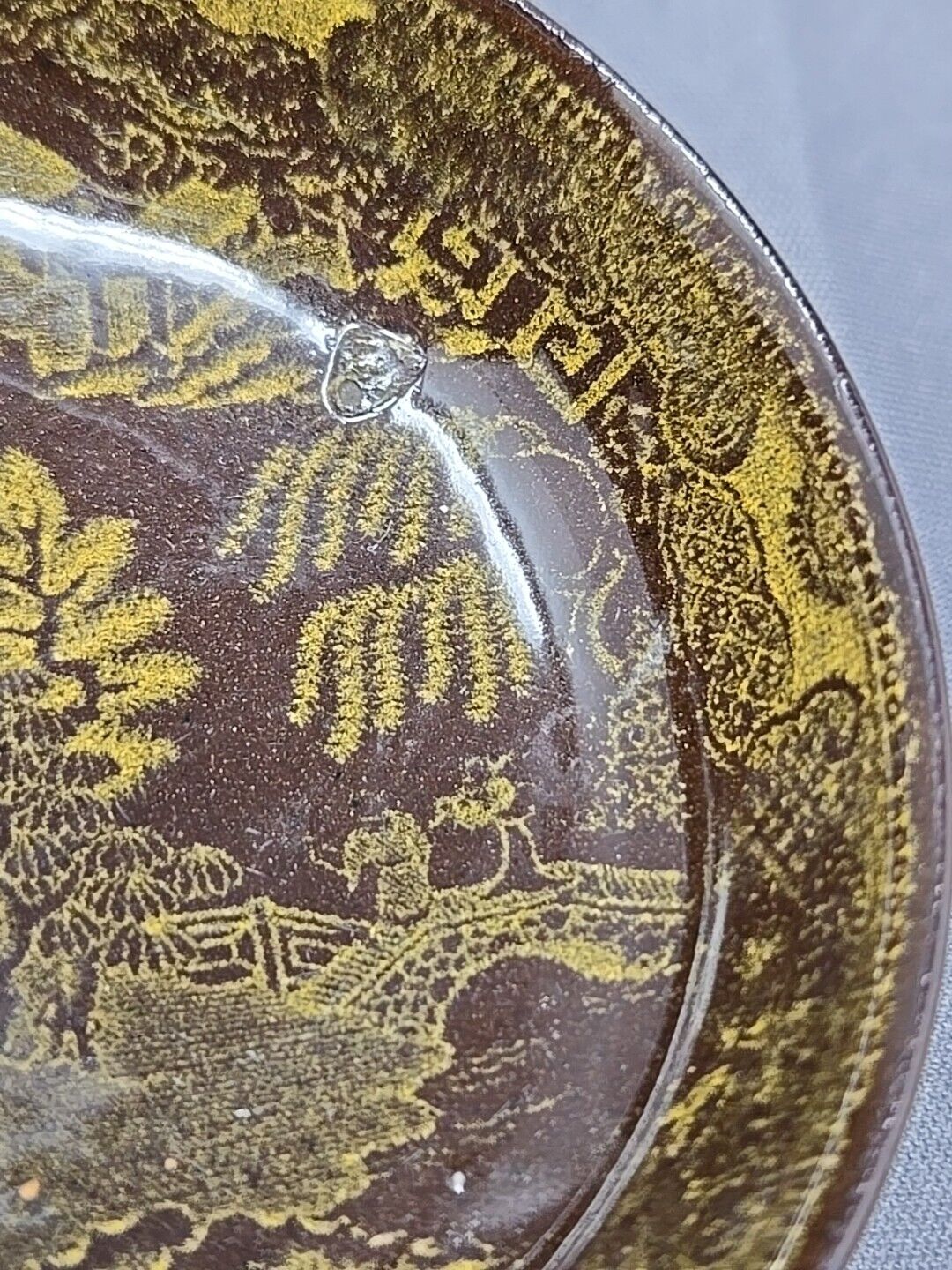Antique 1800s Chinoiserie Mini Bowl Saucer
