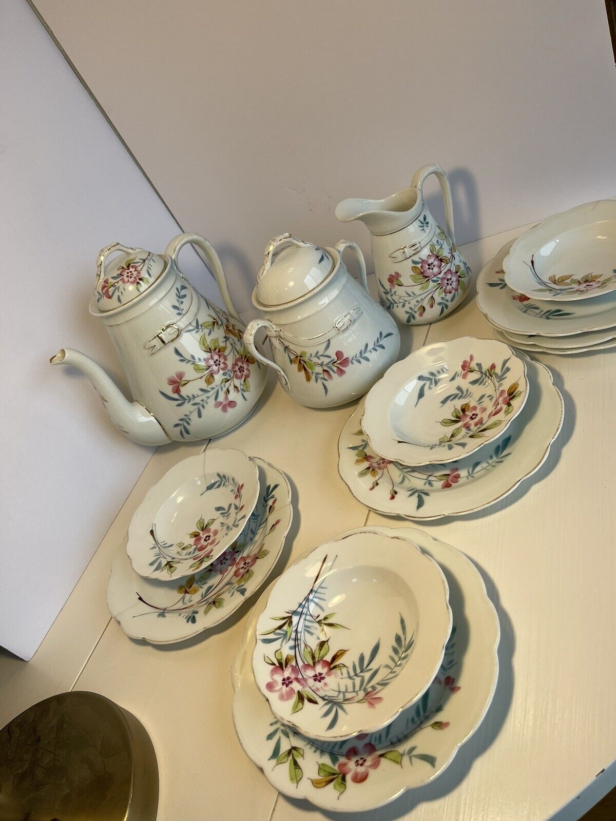 Antique 1800s Tea Set by Bruder Schwalb Carlsbad