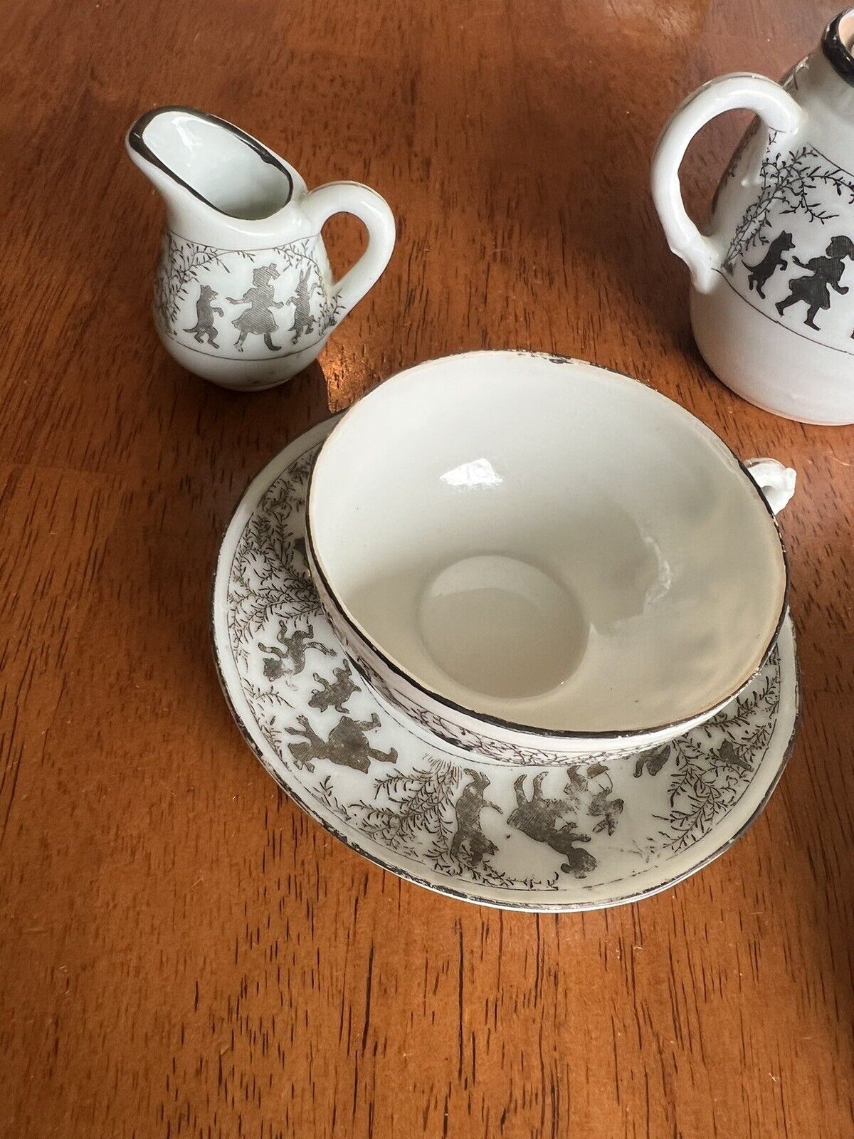Vintage Nippon Child's Tea Set with Animal Motif