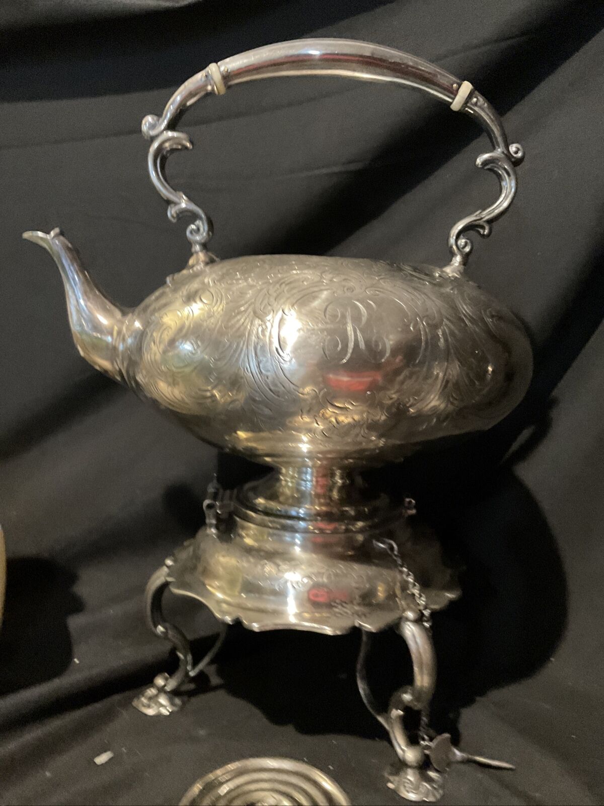 Antique Sheffield Silver Plate Tea Set with Warmer