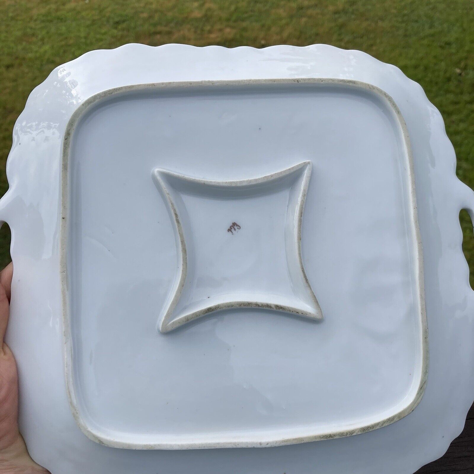Victorian 1800s Floral Porcelain Serving Plate