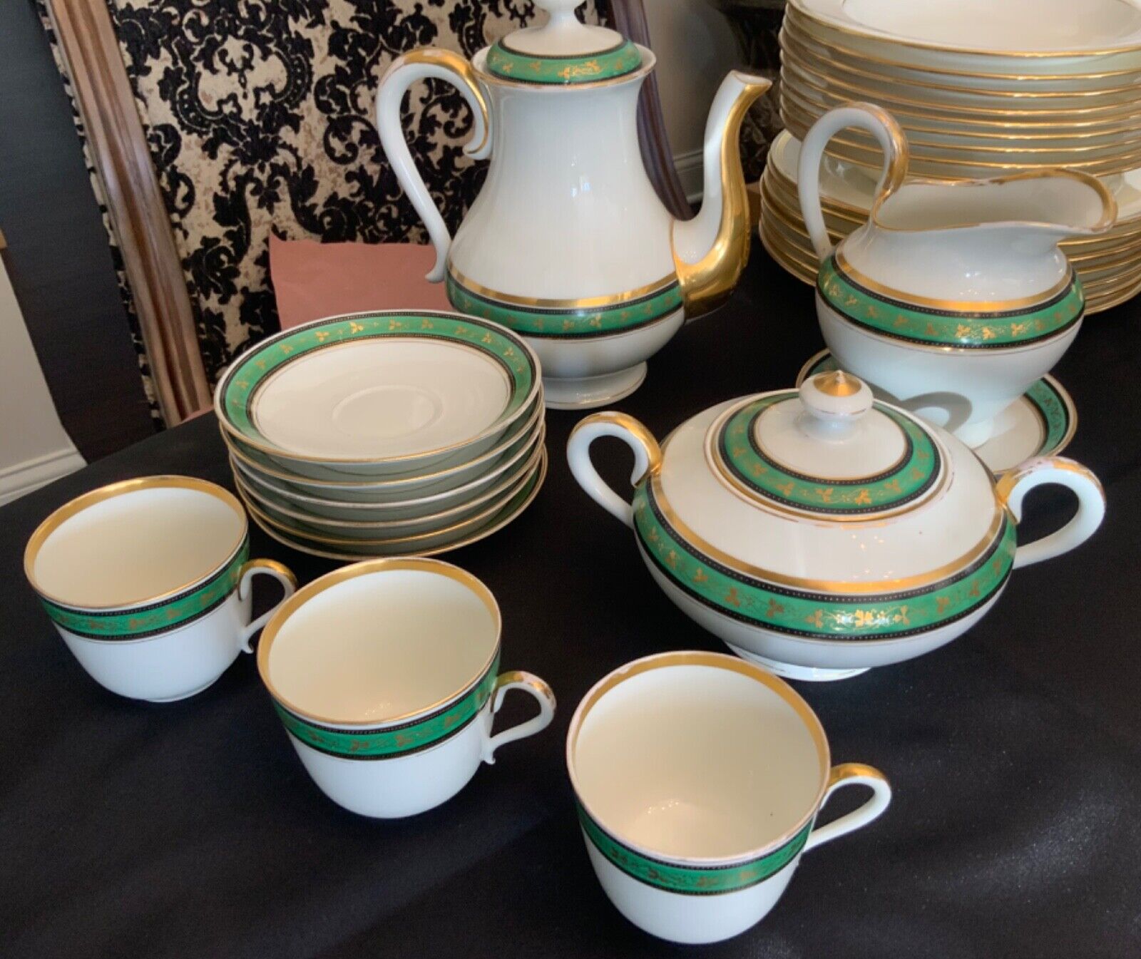 1800s Brown-Westhead Moore Tea Set with Extras