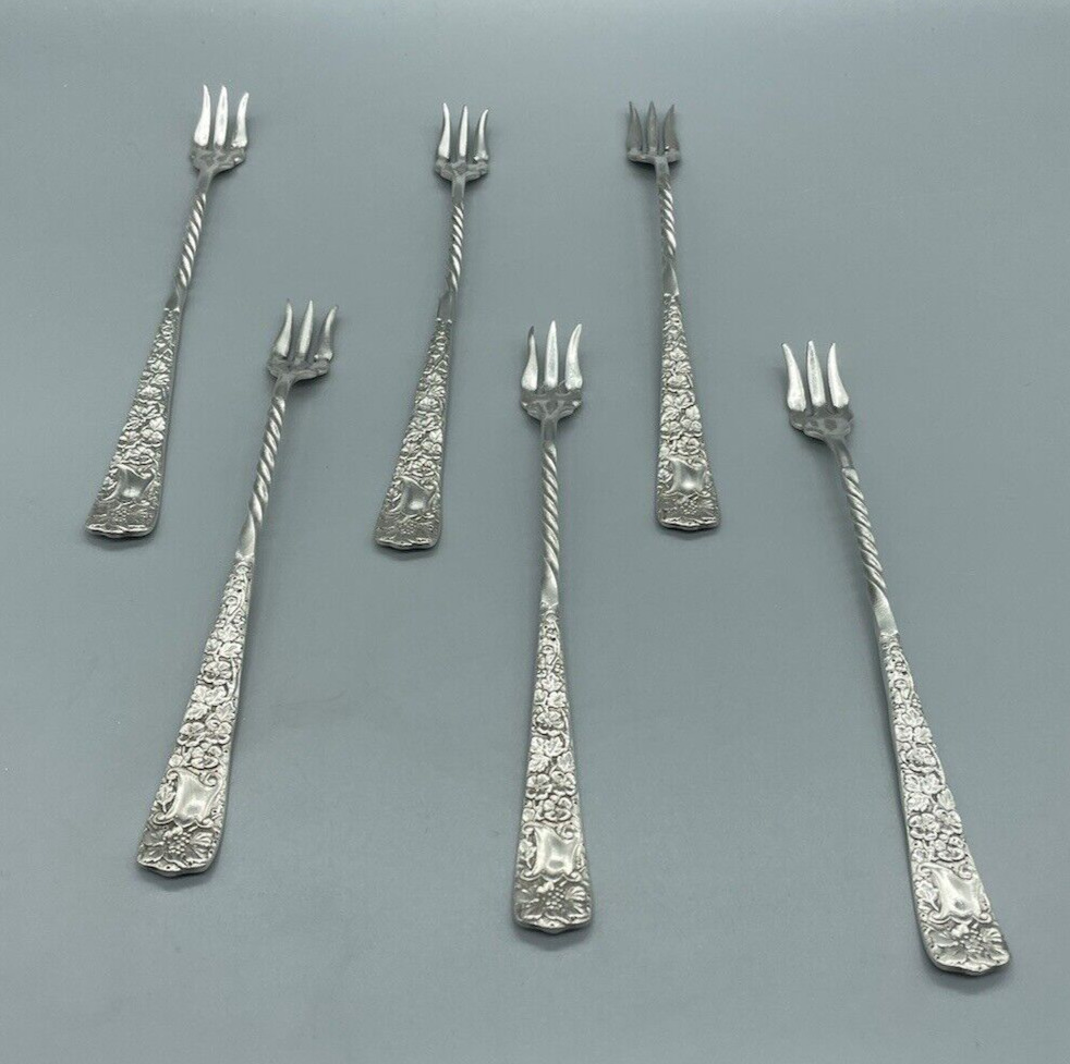 Set of 6 Antique Rogers Smith Seafood Forks