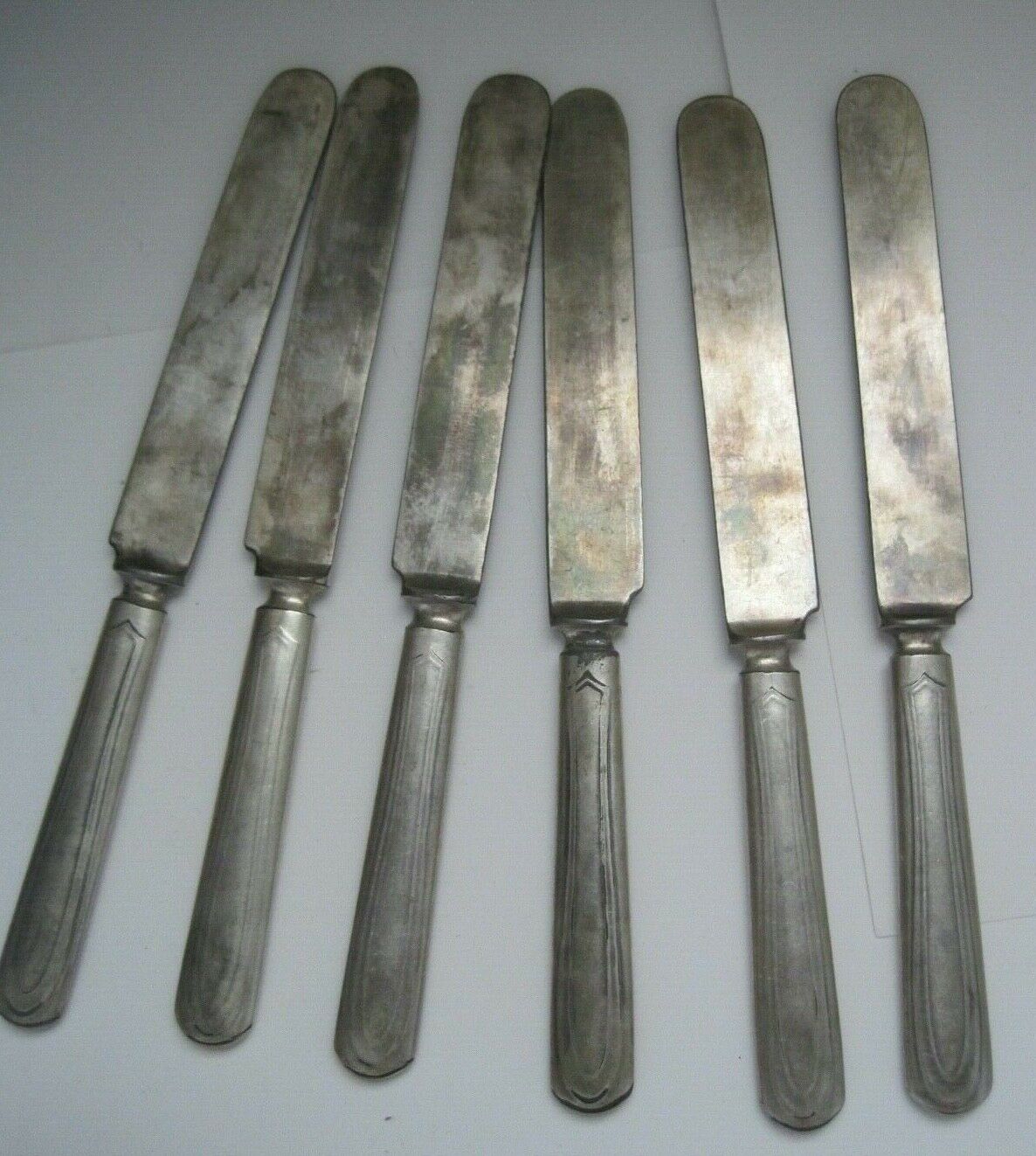 Antique Pinner Knife Set of 6, 1800s Era