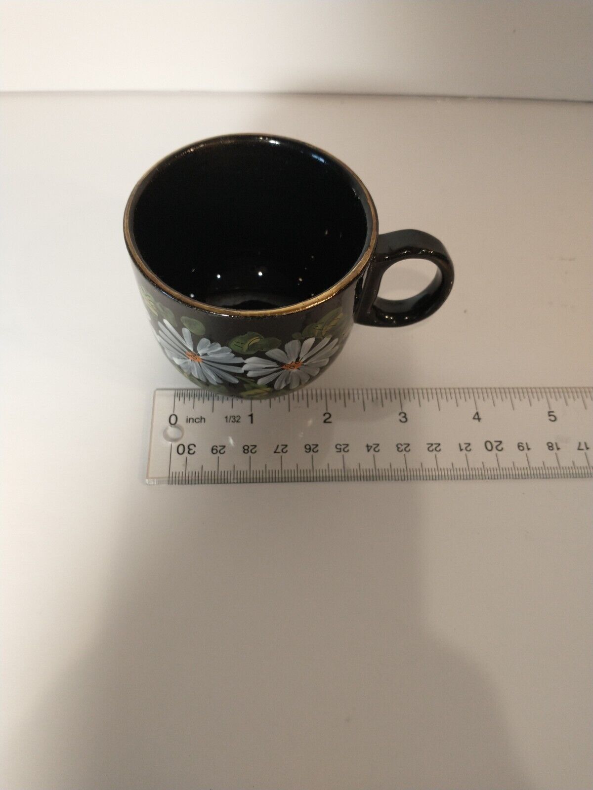 Daisy-Embossed Antique Blackware Tea Set