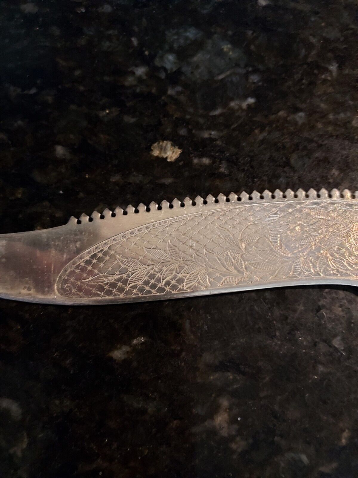 Monogrammed 1800s Rogers Bros Cake Knife