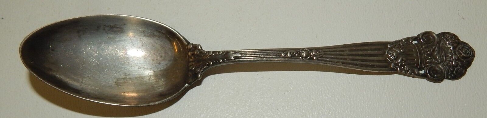 Engraved Sterling Silver Spoon with Rose Design