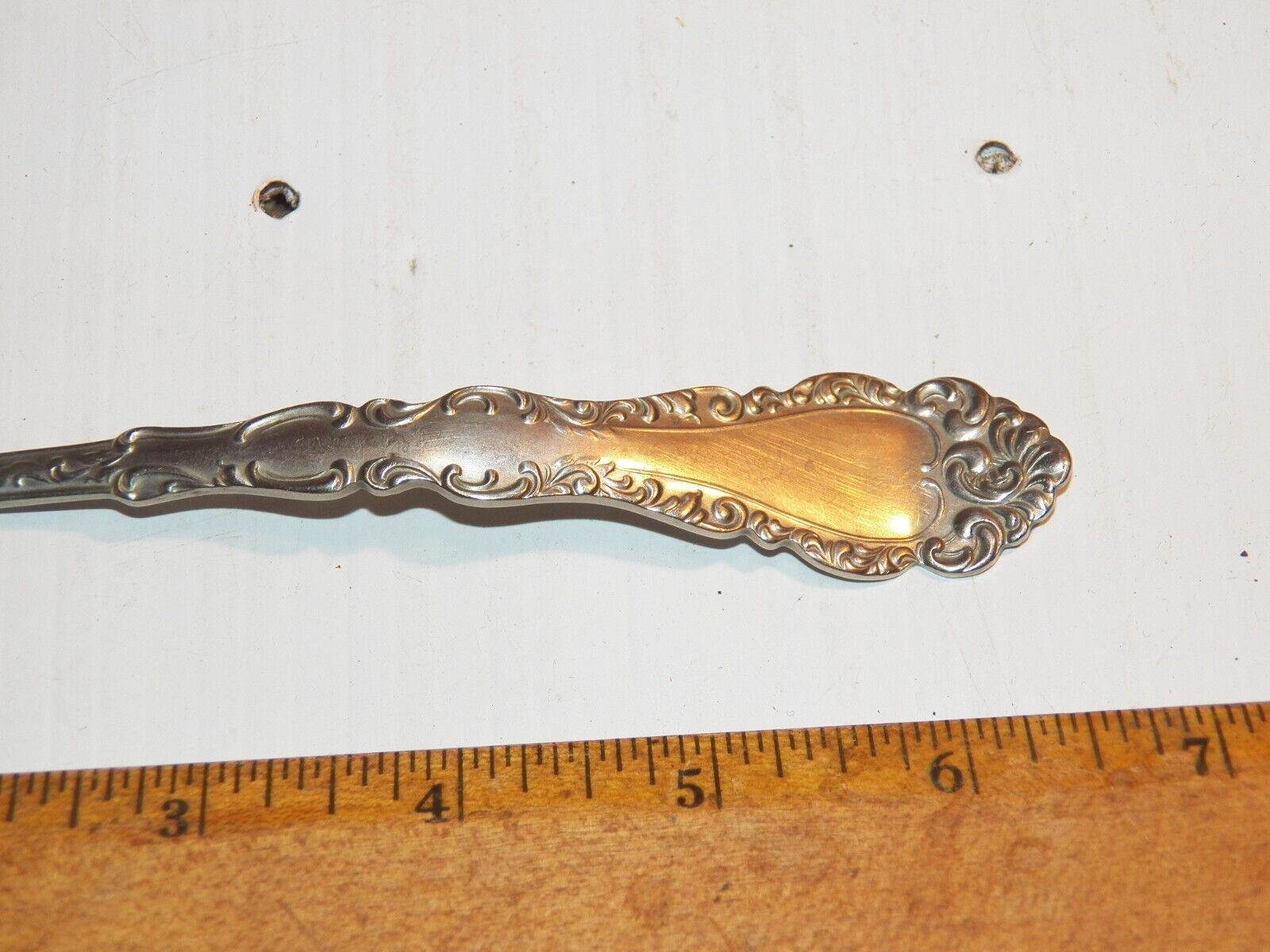 Antique 1900 Nickel Silver Soup Ladle, Webster Pattern