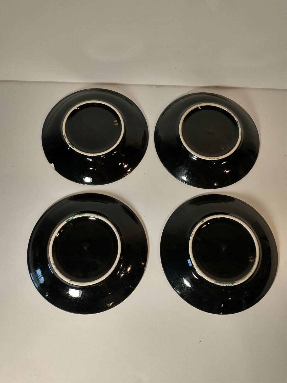 Daisy-Embossed Antique Blackware Tea Set