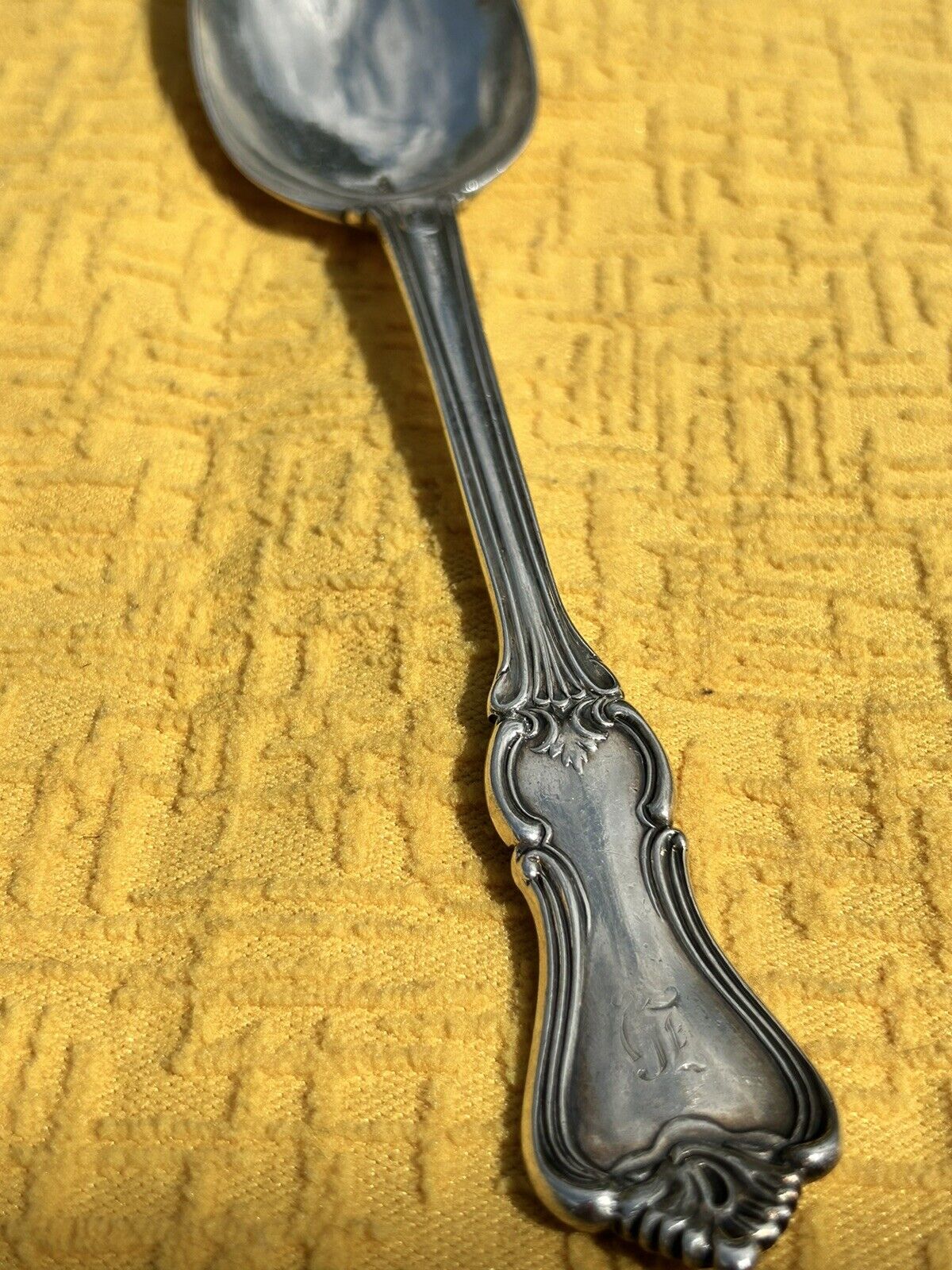 1800s Henry John Lias Sterling Silver Serving Spoon