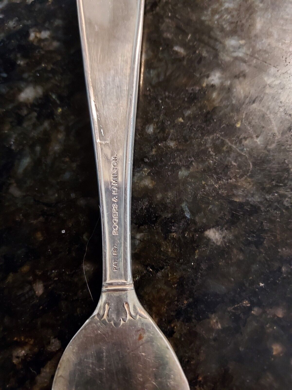 Monogrammed 1800s Rogers Bros Cake Knife