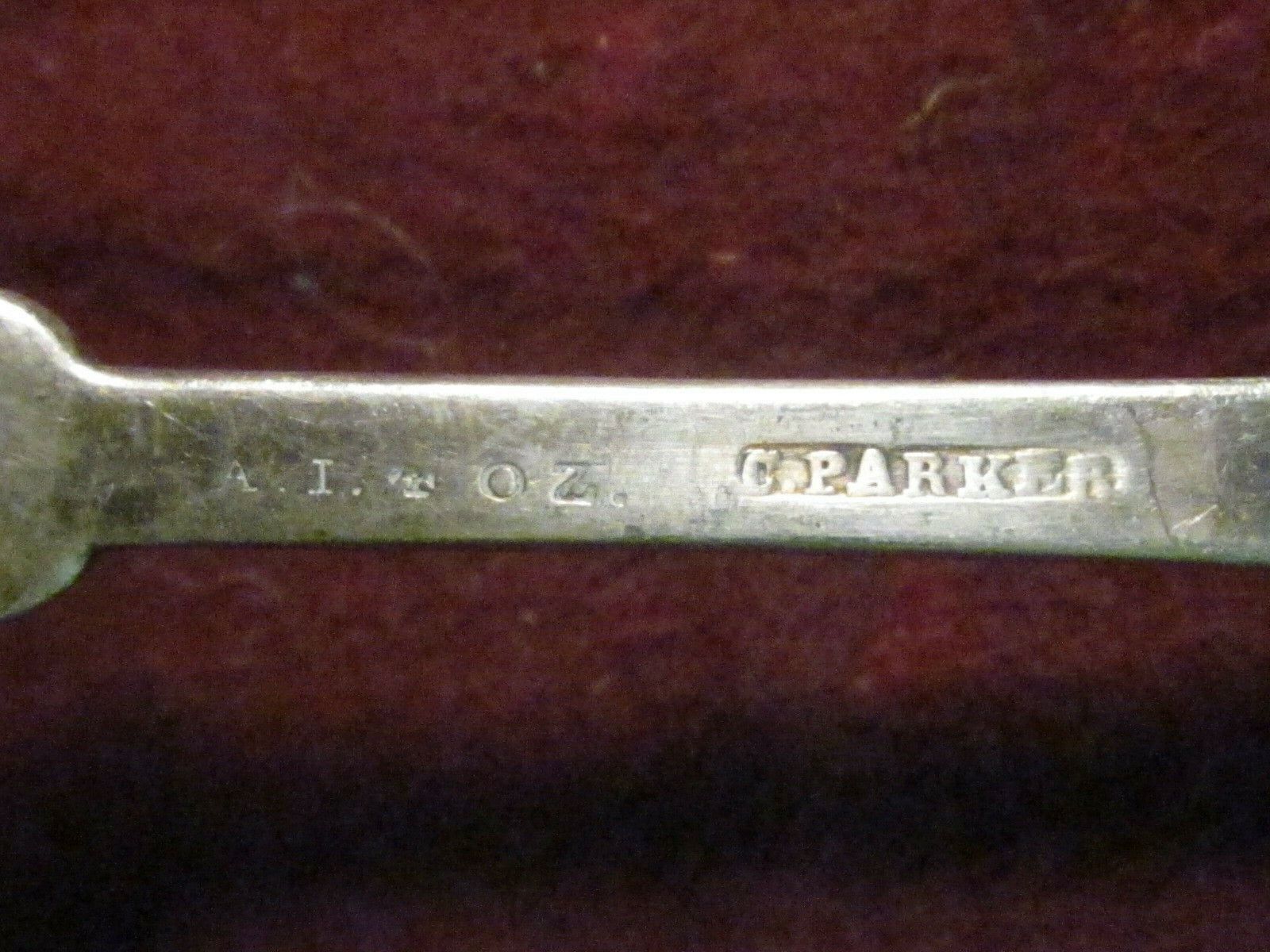 18th Century Coin Silver C. Parker Serving Spoon
