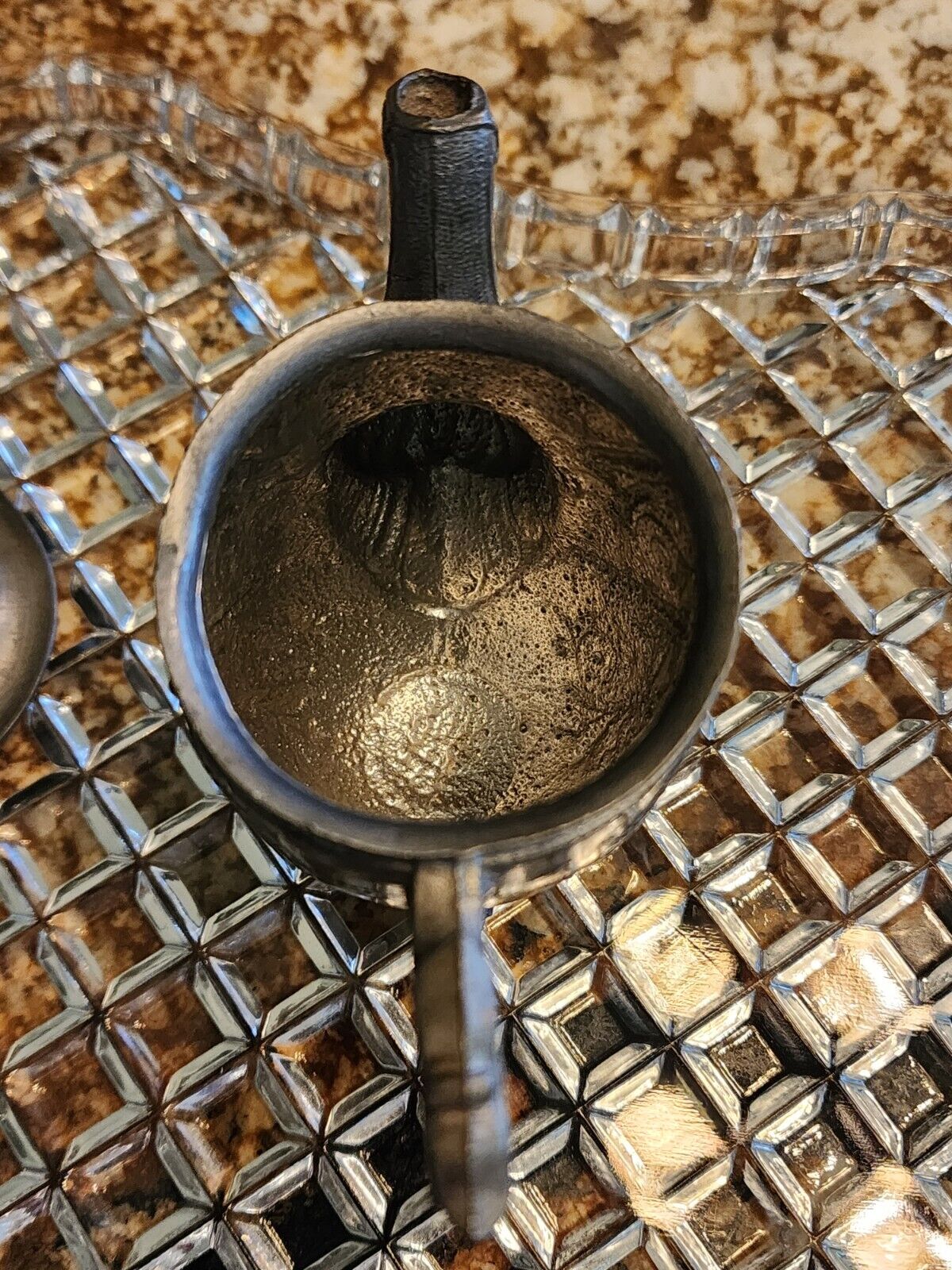 Victorian Miniature Pewter Tea Set for Children