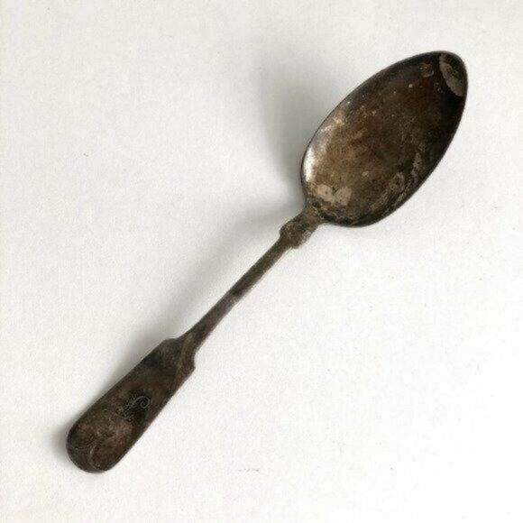 Antique WM Rogers & Son AA Silver Serving Spoon